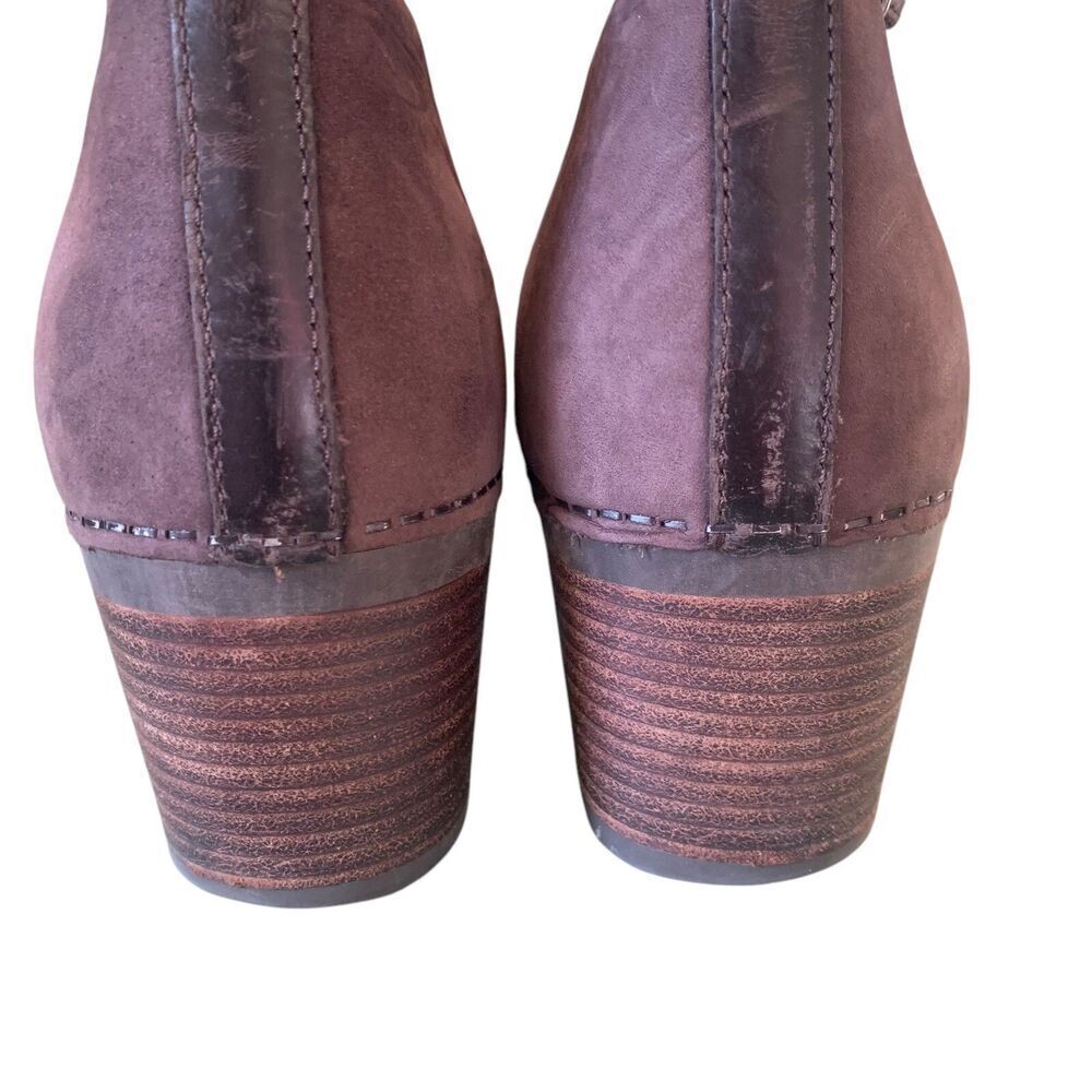 Dansko Hartley Zip Ankle Boot EUR 40 Womens Size 9-9.5 Chocolate Nubuck Leather - Picture 7 of 10